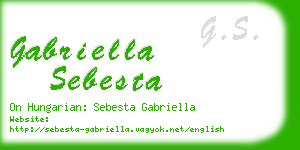 gabriella sebesta business card